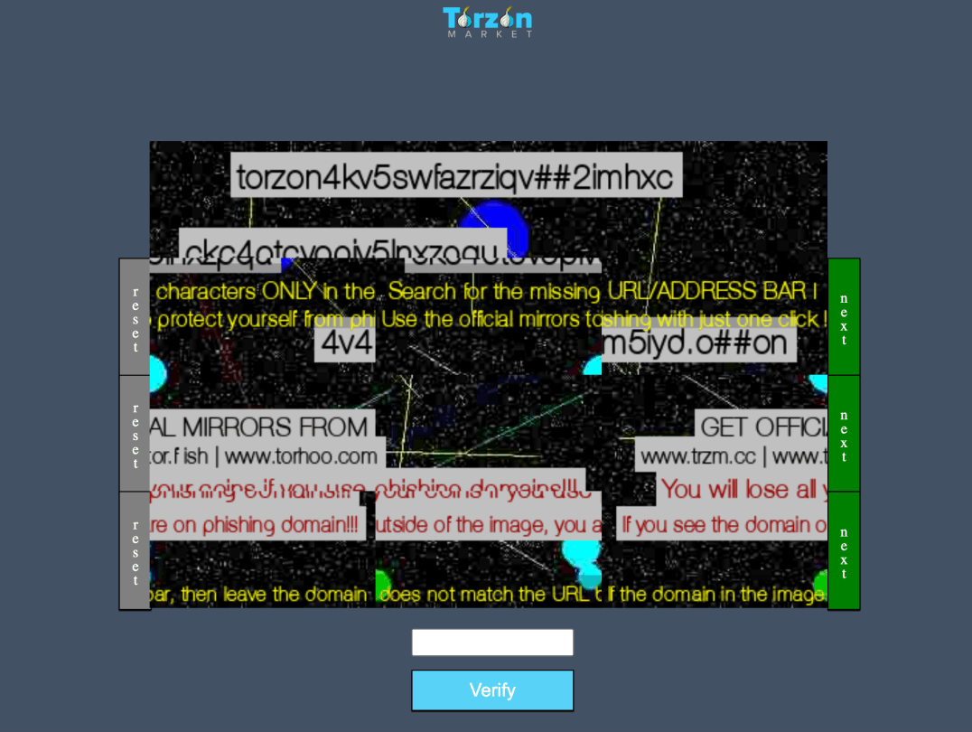 Torzon darknet - 2st captcha